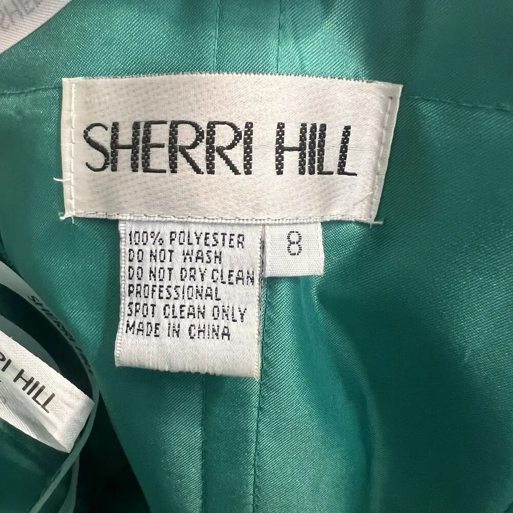 Sherri Hill Formal Dress #8546 Mardi Gras Strapless Emerald Green NWT Women’s 8 - Picture 5 of 14
